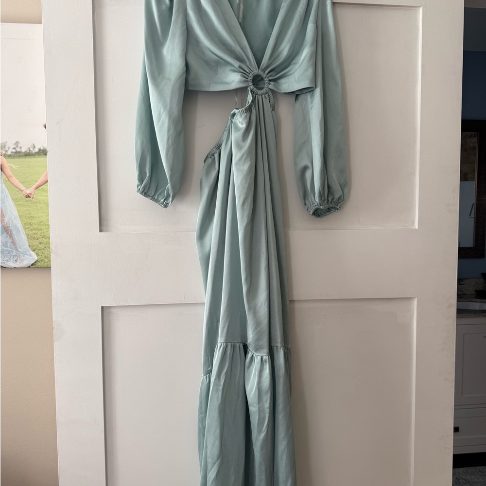Altar'd State Light Blue Maxi Dress
